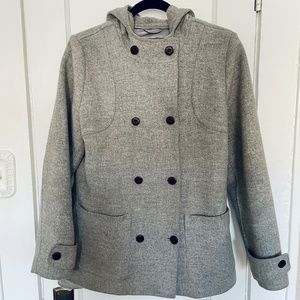 Eddie Bauer hooded wool coat